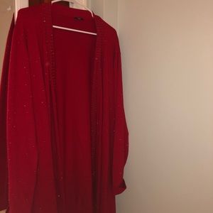 Red Sparkled Cardigan
